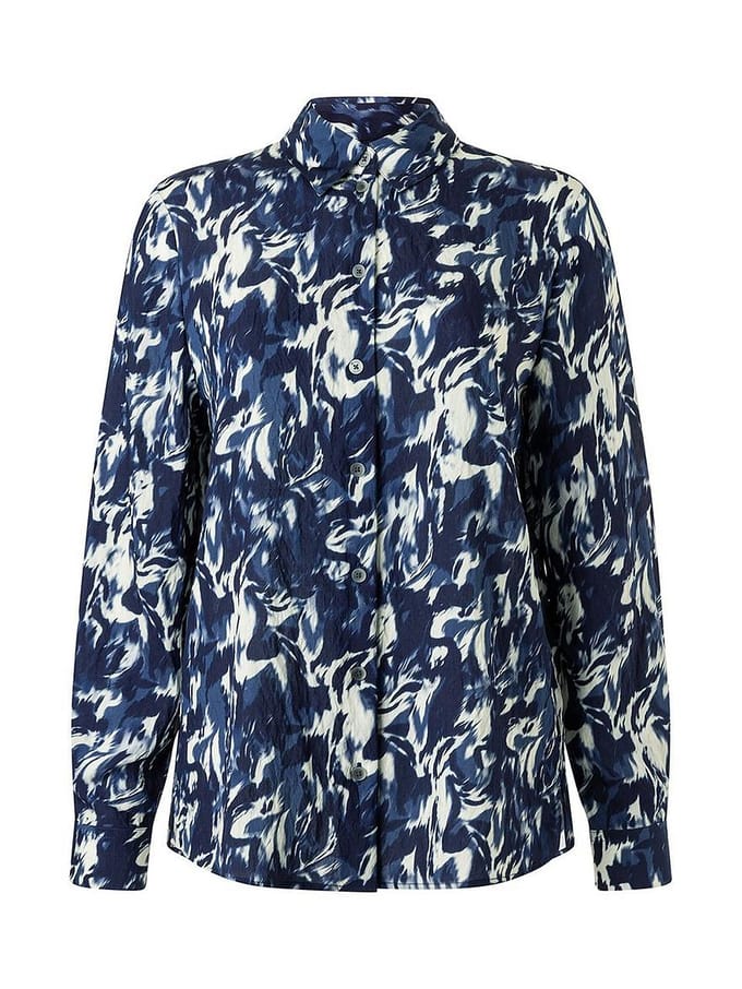 Blouse lange mouwen Van MAERZ Muenchen blauw