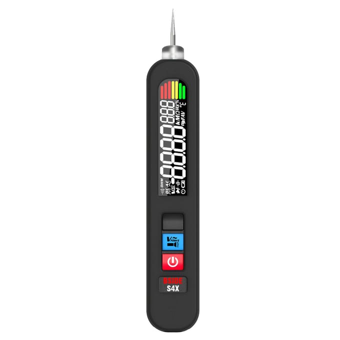 BSIDE S4X Digitale 12-300V AC spanningstester Stroomleiding lekdetector Elektrische lekdetectiepen zwart