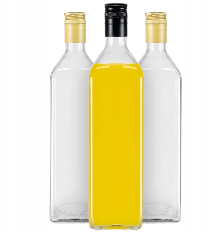 Bimberek Marasca - Decoratieve Fles - 1000ml - Transparant - Vierkant Design