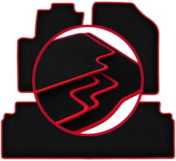 CARLUX-RED automatten voor: Kia Venga minivan (2009-2017)