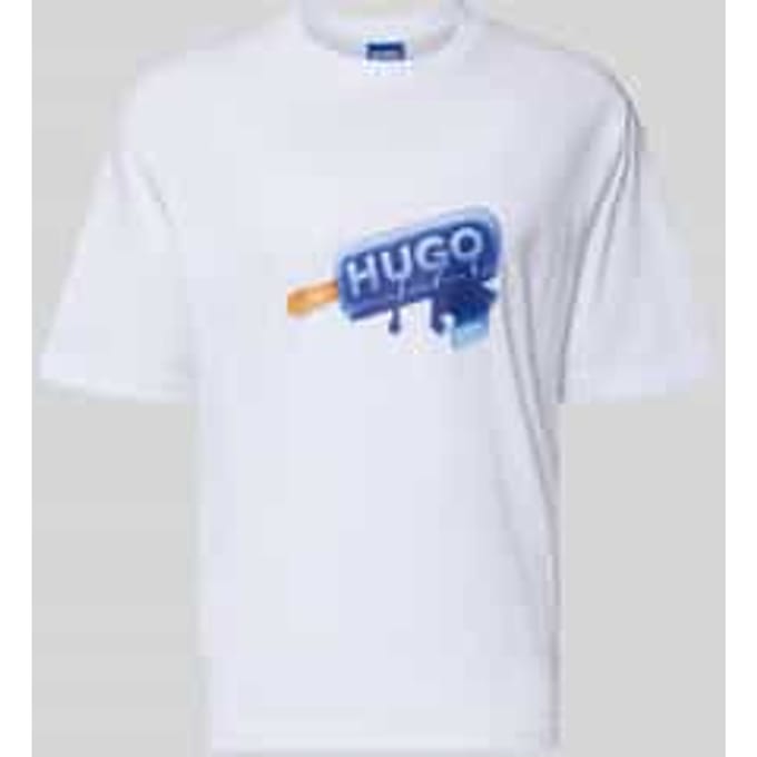 Regular fit T-shirt van puur katoen model 'NOGLASY'