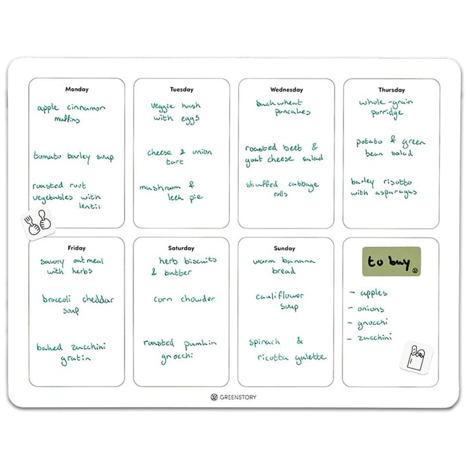 GreenStory - Week Planner - Zelfklevend - 1 Week - Wit - M - met Sticky Pen
