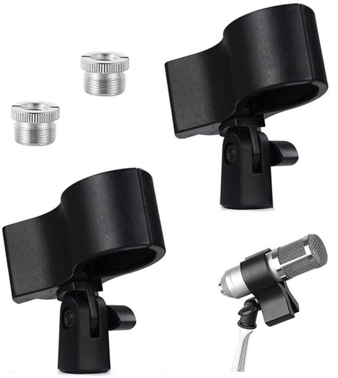 Dailygoody - Set van 2 Verstelbare Microfoonclips - Universeel
