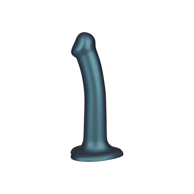 'Soft Silicone Dildo Metallic - Size M', 18 cm