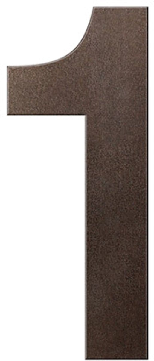 Huisnummer - Dark Brons Kleur - RVS - GPF - Dark blend 1, 150 mm