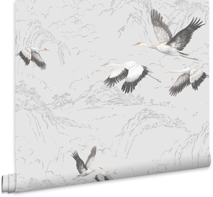 Laura Ashley Animalia Behang - Dieren - 10mx52cm - Grijs