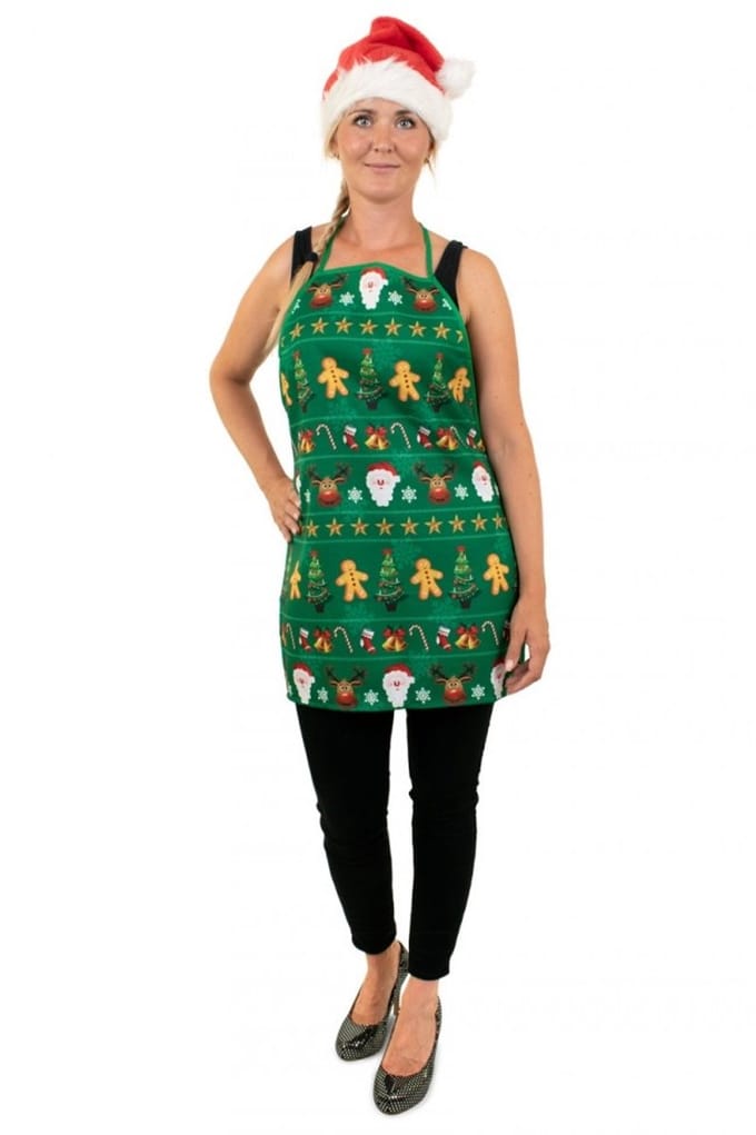 Keukenschort Kerst in groen
