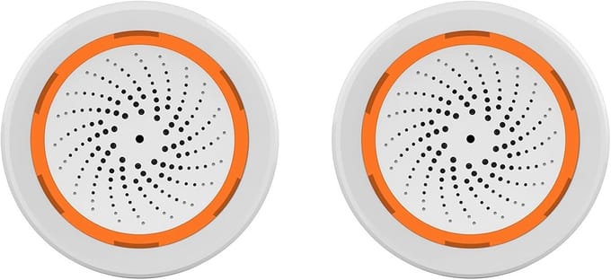 Slimme Sirene Sensor - Alarm Geluid Licht - Huisbeveiliging - Dubbele Detectie - 10 x 9 x 10 cm