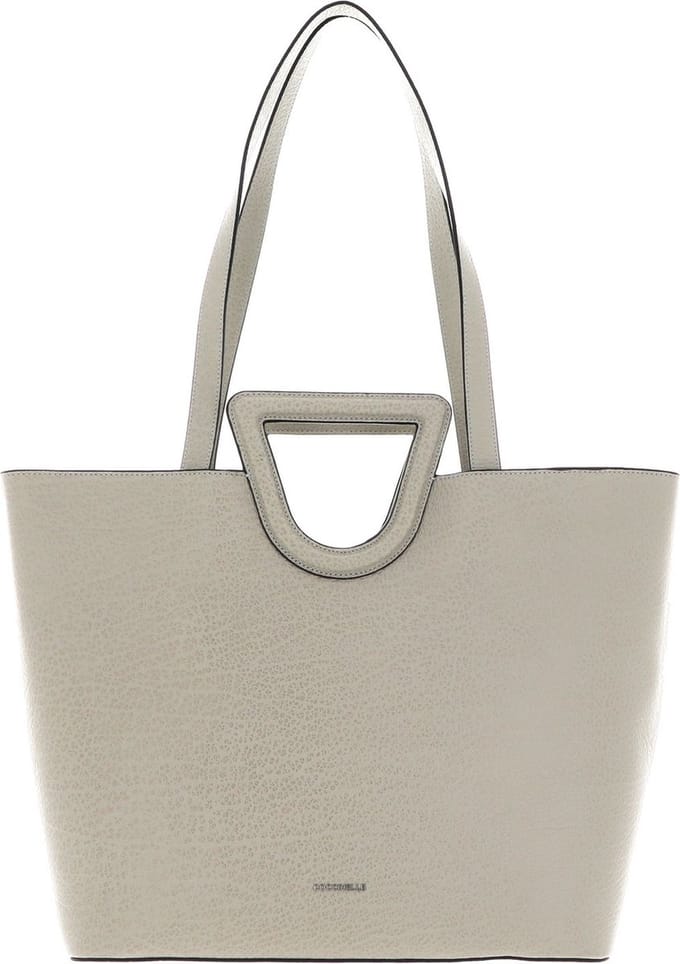 COCCINELLE Leren Schoudertas Shopper Faboula Elephant Handbag Gelso Beige