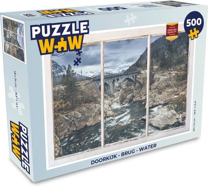 Puzzel Doorkijk - Brug - Water - Legpuzzel - Puzzel 500 stukjes