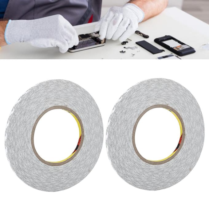 (2 stuks set) Sterke Dubbelzijdige Plakband 2mm3mm5mm voor Mobiele Telefoon LCD-Scherm5mm0.20in white