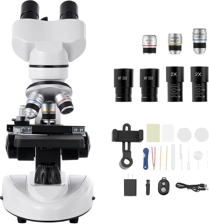 Binoculaire Samengestelde Microscoop met 40-2000x Vergroting