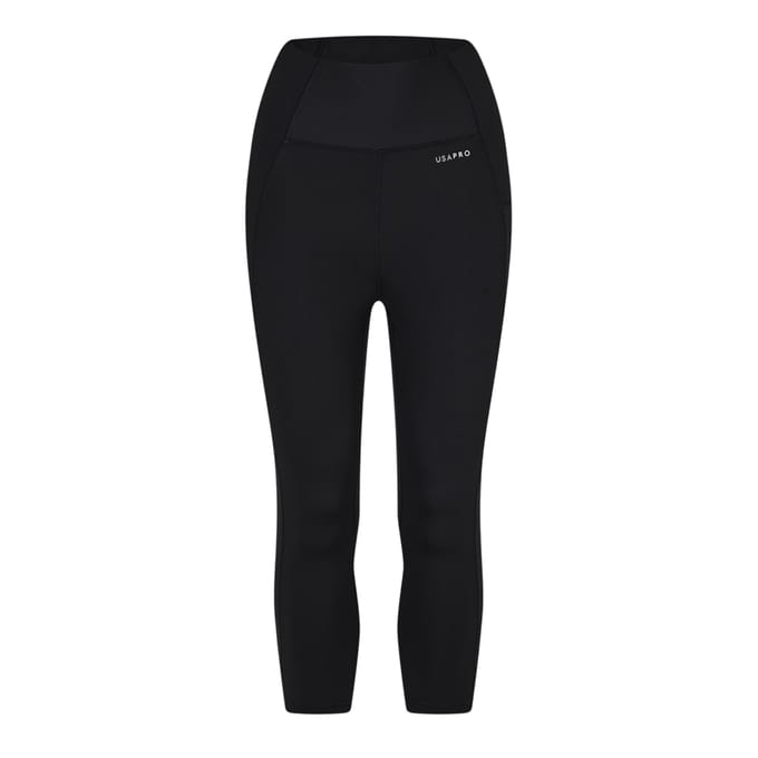 USA Pro Dames/Dames Cropped Leggings (Zwart)