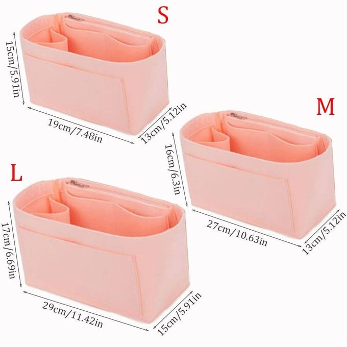 Vilt Inzet Voering Portemonnee Organizer Pouch Handtas Tote Tas Interne Tas S