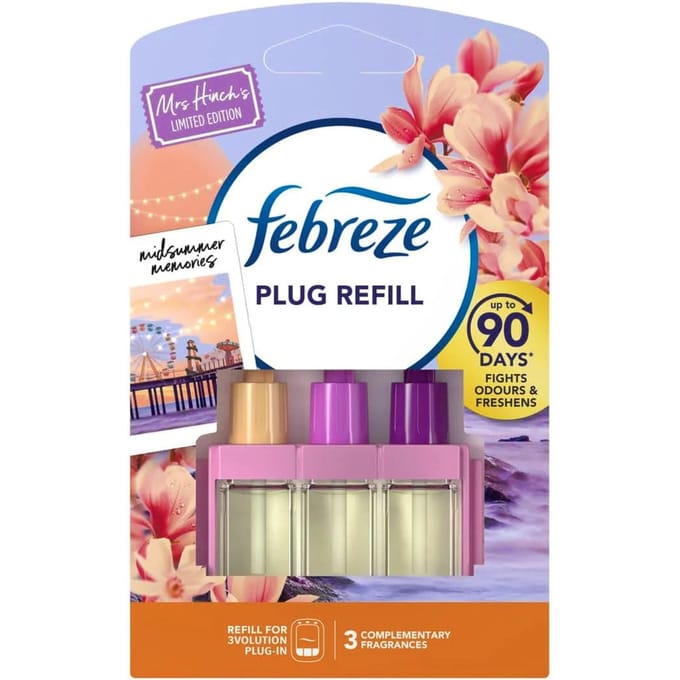 3volution Navulling - Mrs Hinch's Midsummer Memories - Febreze Ambi Pur | Luchtverfrisser Navulling - 3volution Navulling - UK Limited Edition