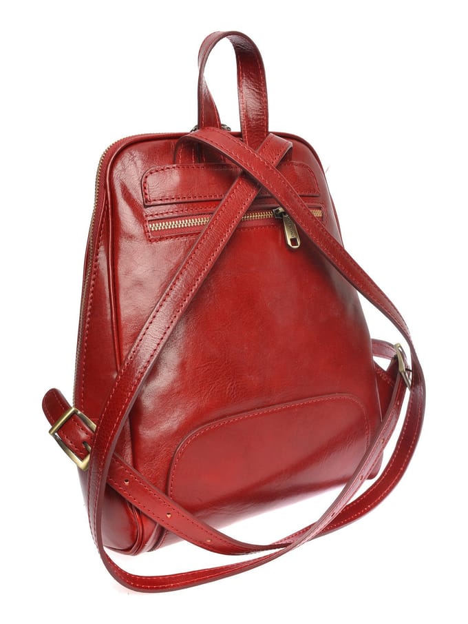 Anna Luchini Rood Rundleer Tas