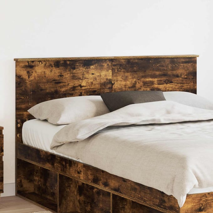 vidaXL Hoofdbord Gerookt eiken Bewerkt hout