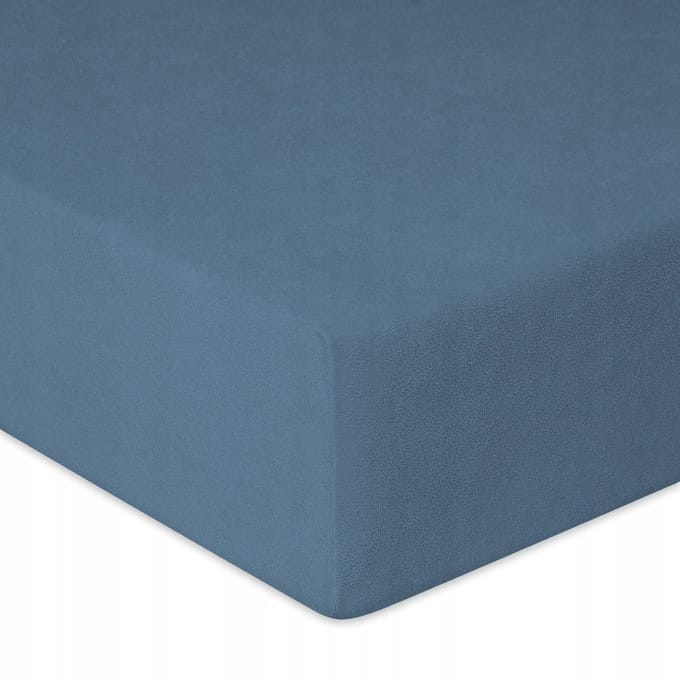 Fijne Frottier Lakens met Elastiek - Blauw - 200x220cm