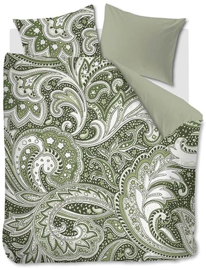 Snoozing Indara Dekbedovertrek - Extra breed - 260x200/220 cm - Green