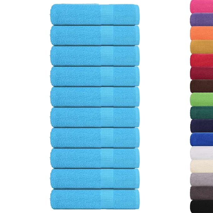 vidaXL - Handdoeken - FROGN - 10 - st - 50x100 - cm - 360 - g/m² - turquoise