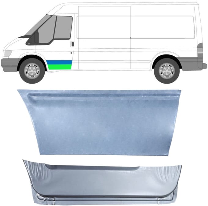 Reparatiepaneel voor deur binnen voor Ford Transit 2000-2013 / Links / Set