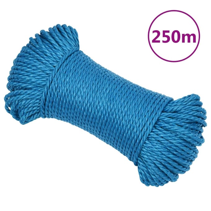 vidaXL - Werktouw - 3 - mm - 250 - m - polypropeen - blauw