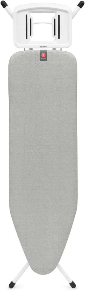 Brabantia Strijkplank B - met strijkijzerhouder - 124x38 cm - Metallic