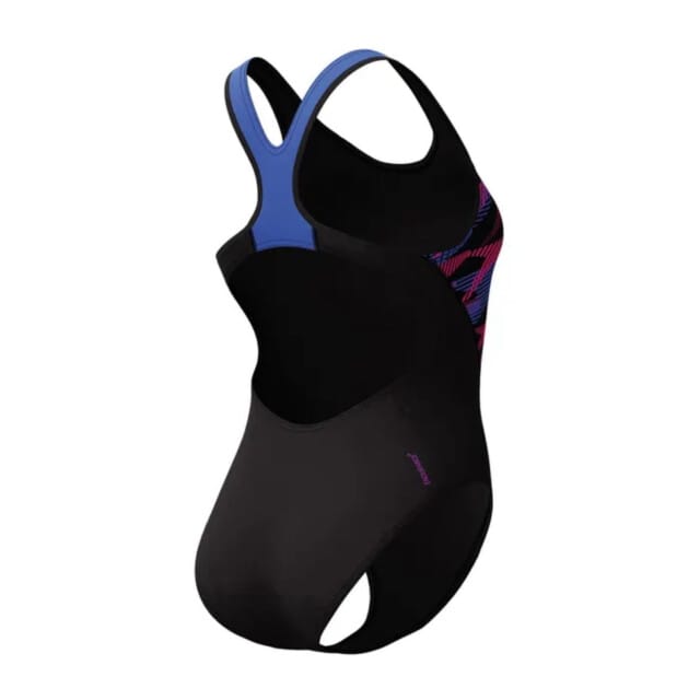 Speedo Placement Laneback Dames Sportbadpak - Zwart/Blauw