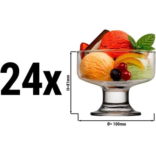 GGM Gastro (24 Stück) Iceville Eisbecher aus Glas - 0,26 Liter