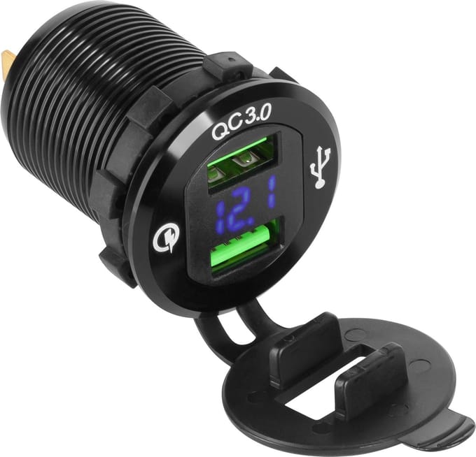 Peiying - Acculader - 2xUSB - Quick Charge - Miermeter