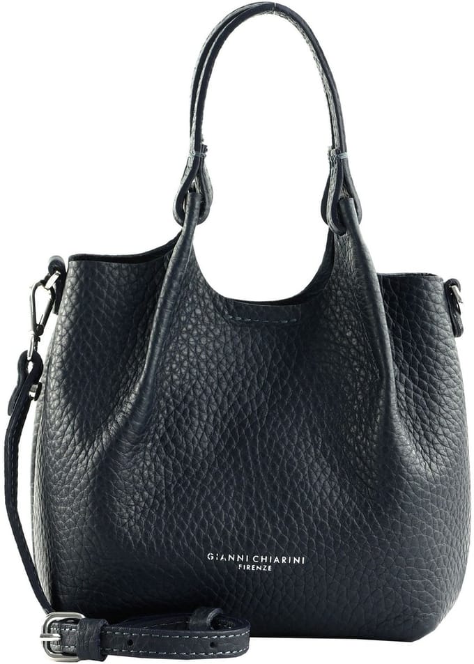 GIANNI CHIARINI Leren handtas schoudertas Dua Handbag Notturno donkerblauw