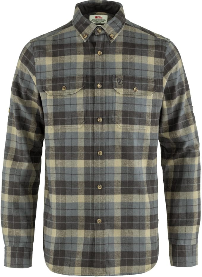 Fjallraven Singi Heavy Flannel M Heren Shirt Super Grey-Stone Grey XL