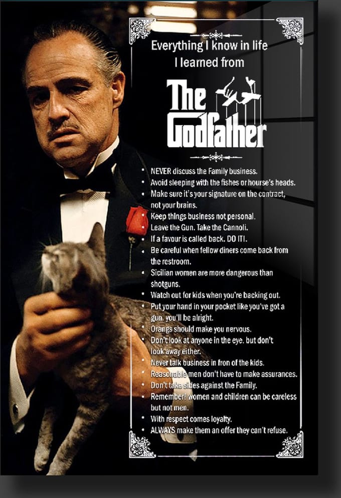 Godfather schilderij op plexiglas 80x120cm