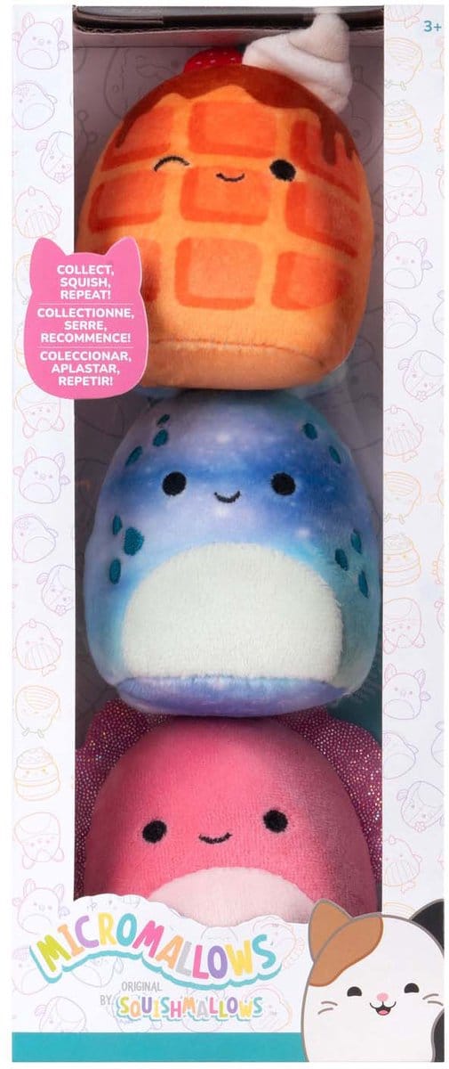 Squishmallows Micromallows 3-Pack Auggie, Weaver, Zinx Poppetjes en figuren