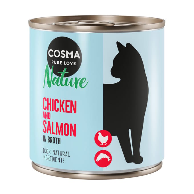 6x280g Nature Kip & Zalm Cosma Kattenvoer