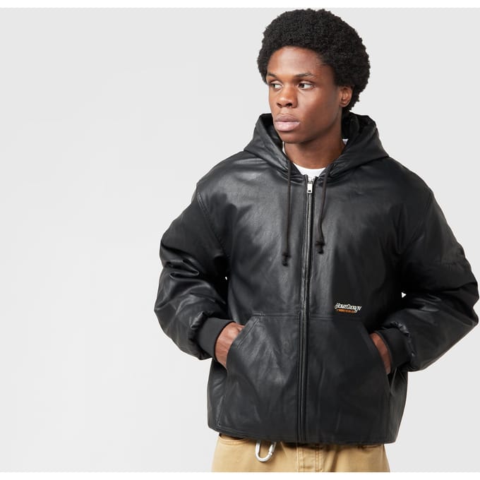 Home Grown Cronos PU Leather Jacket, zwart