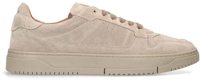 Manfield - Heren - Grijze suède sneakers - Maat 46