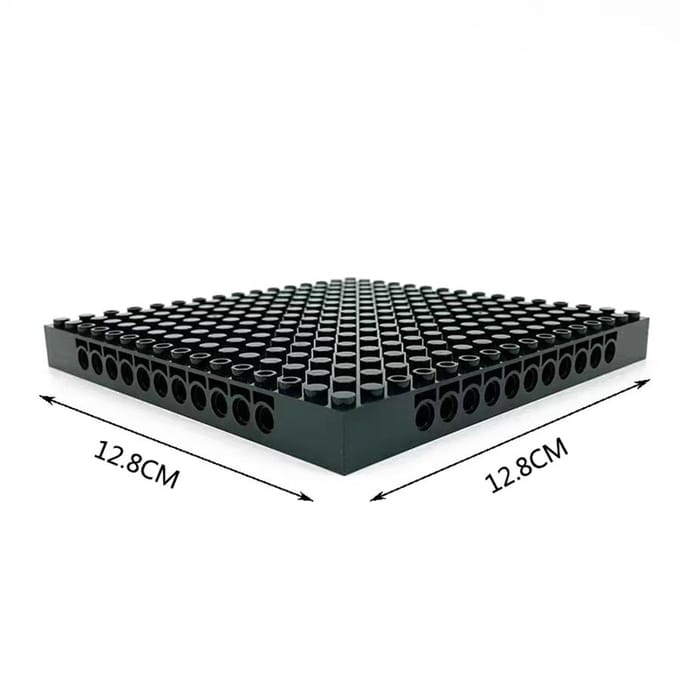 1 STuks Basisplaat Bouwsteen Basisplaat Zwart Verbindingssteen DIY Combinatie MOC 16x16 Gat Verbindingsmodule Compatibele Accessoires black