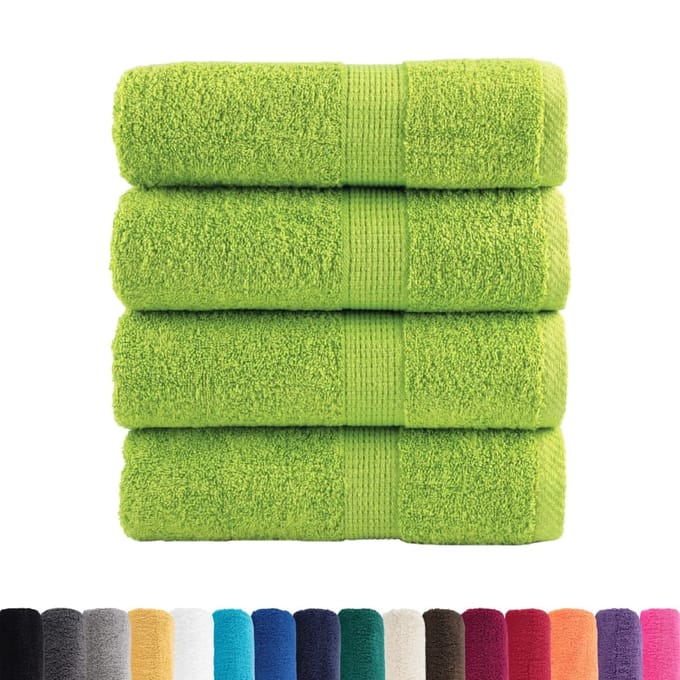 vidaXL - Gastendoekjes - SOLUND - 4 - st - 600 - g/m² - 30x50 - cm - appelgroen