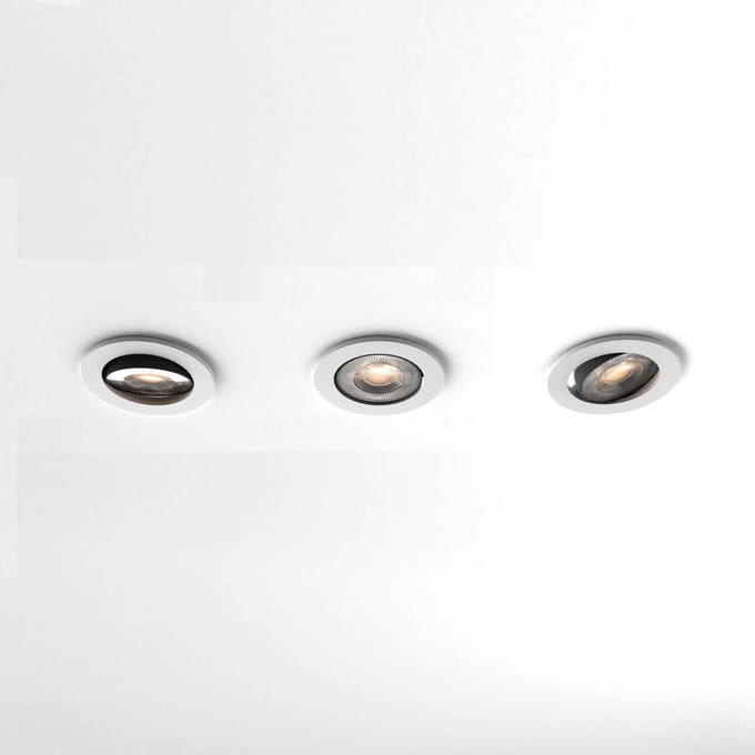 Calex Smart LED Inbouwspots - 3 Stuks - Koppelbaar - Slimme Verlichting - Dimbaar - Warm Wit Licht - Wit