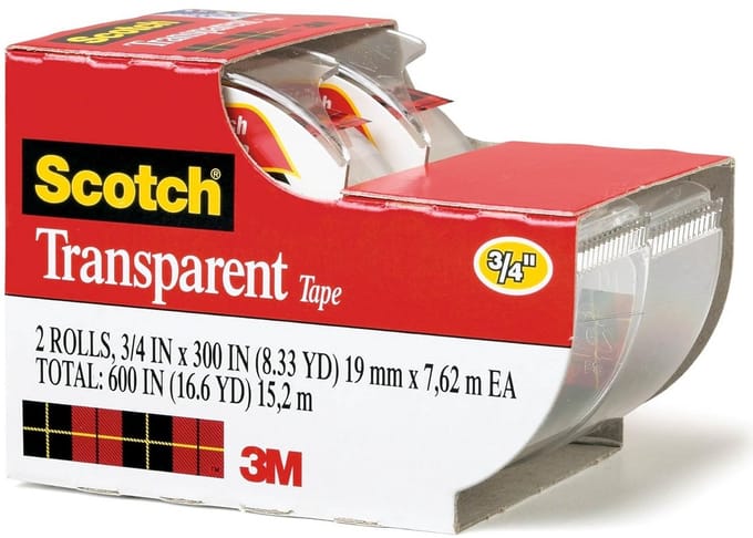 Transparante Plakband - 2 Rollen - Breedte 19mm - Lengte 9m