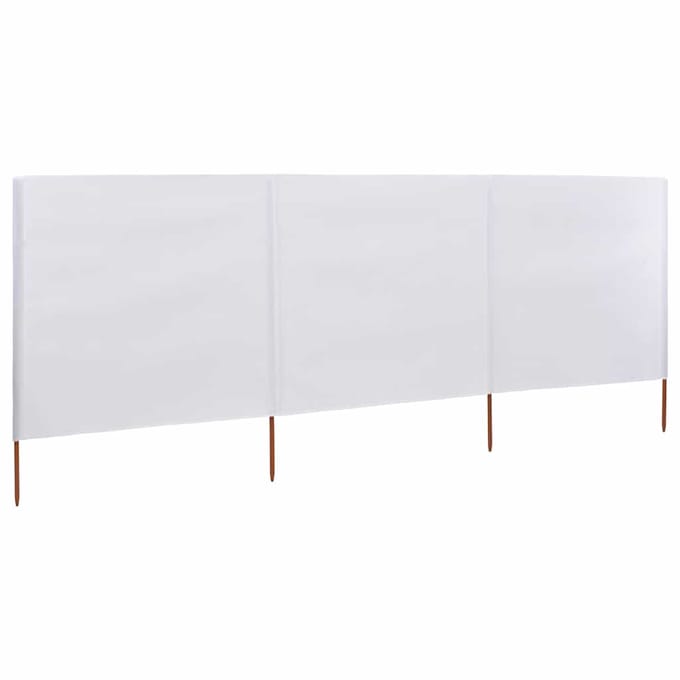 vidaXL Windscherm 3-panelen 400x120 cm stof wit