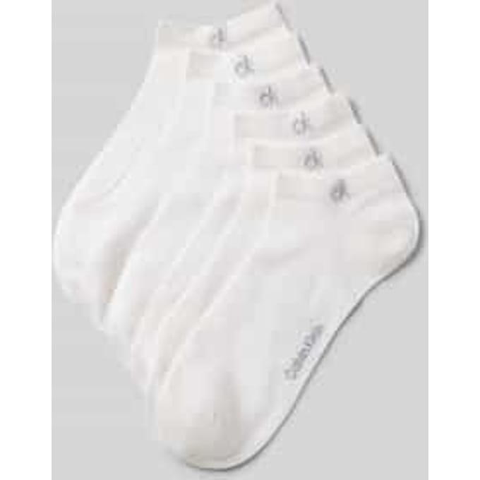 Calvin Klein heren 6P sneakersokken basic logo wit