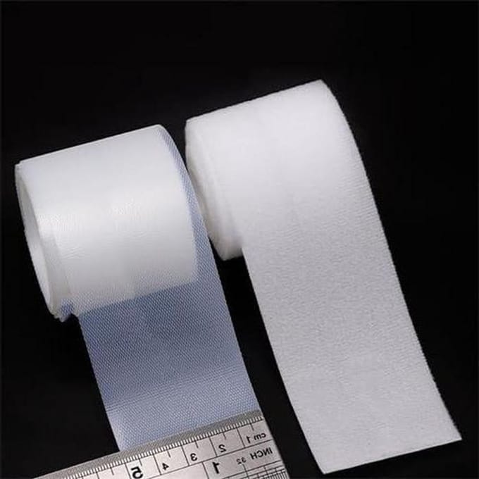 Haak en Lus Tape - Klitband Rol - Handwerken Stoffen - Zelfklevend - 2 Meter - Transparant