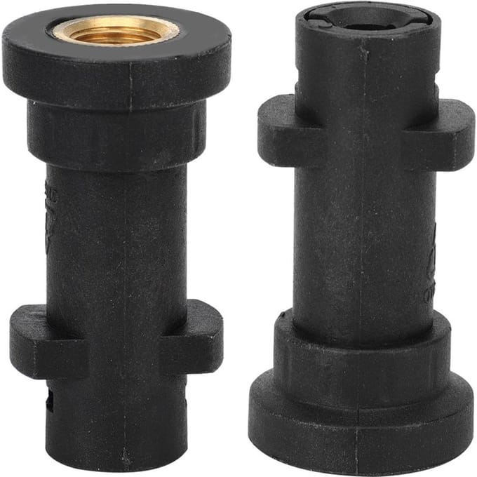 Adaptateur Buse d'Eau G1/4 pour Nettoyeur Haute Pression Joint de Buse Compatible Karcher K2 K7 black