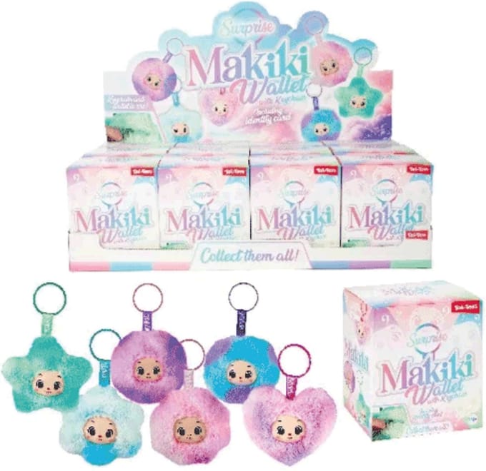 Toi-Toys sleutelhanger portemonnee Makiki verrassing multi design.