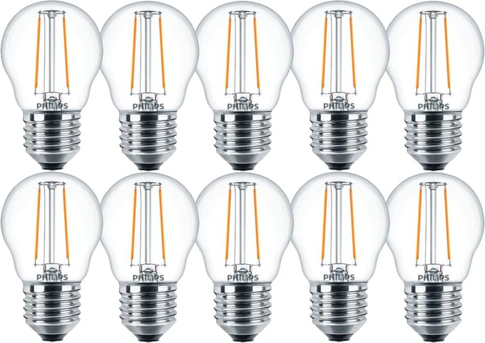 Philips CorePro LEDLuster P45 E27 2W 2700K 250lm 230V - Helder - Warm Wit - Per doos á 10 stuks