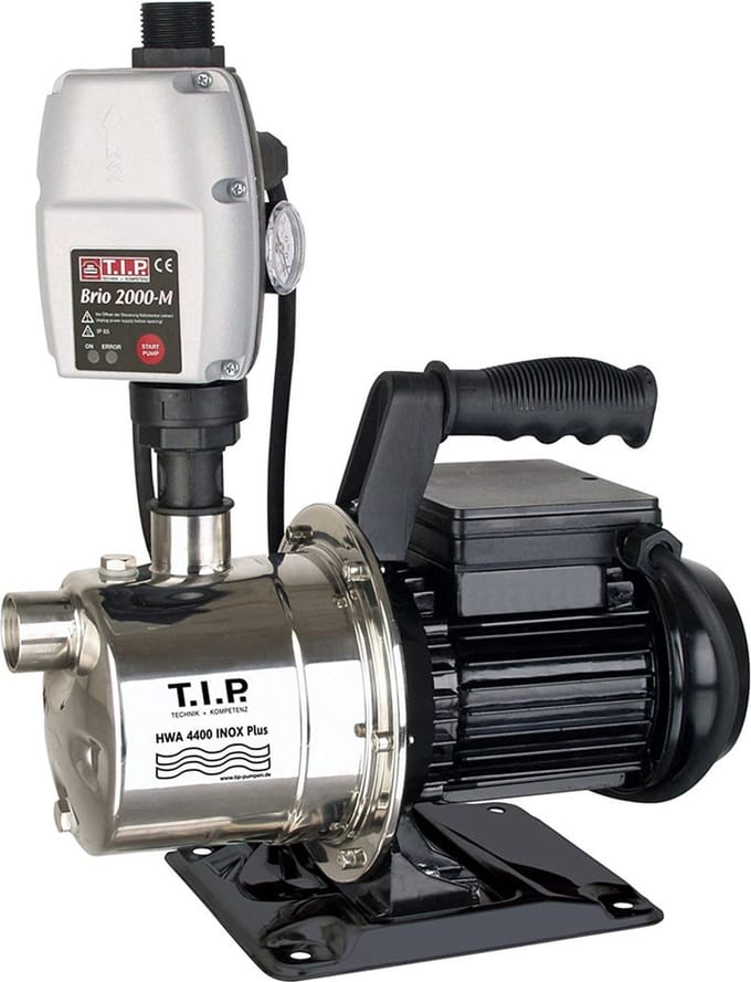 T.I.P. HWA 4400 INOX Plus Hydrofoorpomp / Tuinpomp - Droogloopbeveiliging - 4250l/h - 900W - RVS