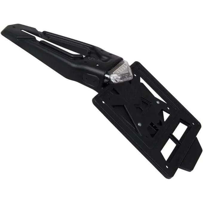 Motorfiets kentekenhouder 60° met LED-lamp Rtech
