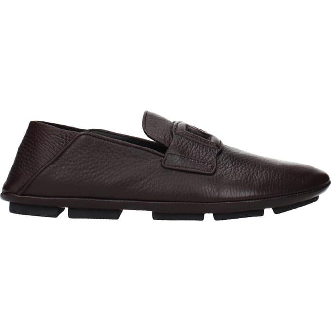 Dolce & Gabbana Bruine Leren Instappers